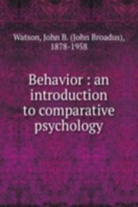 BEHAVIOR AN INTRODUCTION TO COMPARATIVE