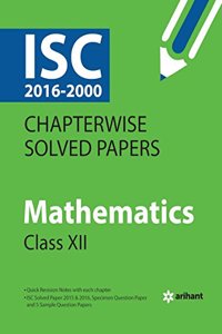 ISC Chapterwise Solved Papers MATHEMATICS class 12th