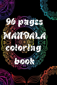 96 pages MANDALA coloring book adult coloring book spiral bound