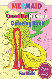 Mermaid Color By Number Coloring Book For Kids