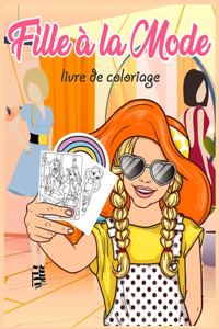 Fille à la mode livre de coloriage