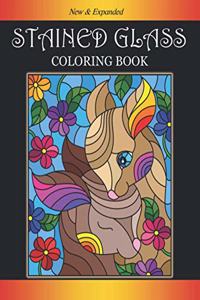 Stained Glass Coloring Book: Beautiful Animal Designs for Relaxation and Stress Relief, Stained Glass Coloring