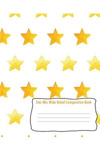 Star Mix Wide Ruled Composition Book