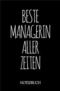 Beste Managerin Aller Zeiten Notizbuch