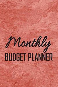 Monthly BUDGET PLANNER