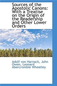 Sources of the Apostolic Canons