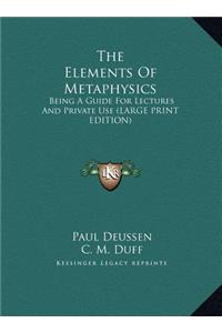 The Elements of Metaphysics