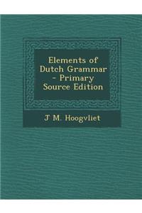 Elements of Dutch Grammar