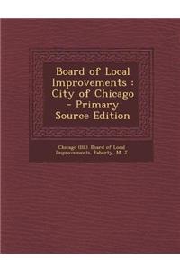 Board of Local Improvements: City of Chicago