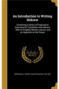 An Introduction to Writing Hebrew