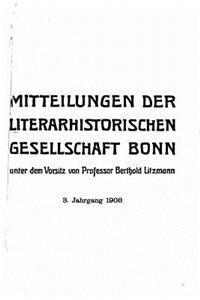 Mitteilungen der Literarhistorischen Gesellschaft Bonn