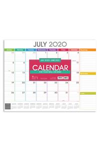 Cal 2021- Rainbow Blocks Academic Year Desk Pad