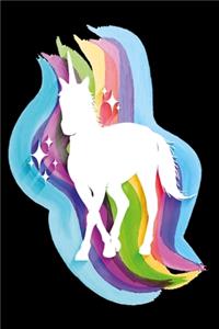 walking rainbow unicorn black