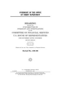 Oversight of the Office of Thrift Supervision