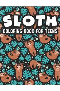 Sloth Coloring Book for Teens