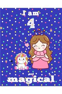 unicorn journal i am 4 and magical