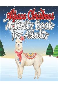 Alpaca Christmas Activity Book for Adults