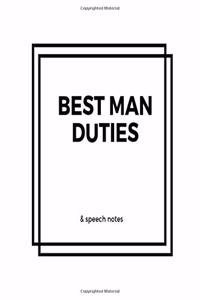 Best Man Duties & Speech Notes