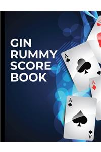 Gin Rummy Card Score Book