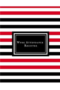 Work Attendance Register