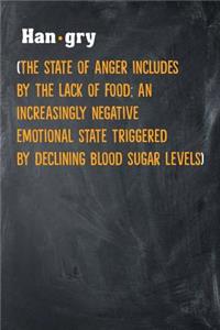 Hangry (The State Of Anger Includes By The Lack Of Food; An Increasingly Negative Emotional State Triggered By Declining Blood Sugar Levels)