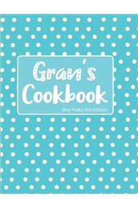 Gran's Cookbook Blue Polka Dot Edition