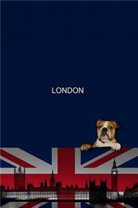 London: TO DO LIST Daily Planner. Featuring JAXSONthebulldog. Bulldog / Dog Design- Size: 6x9 (152mm x 228mm), 105 pages w/sections for to do lists, notes/a