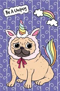 Journal Notebook For Dog Lovers Funny Unicorn Pug 2