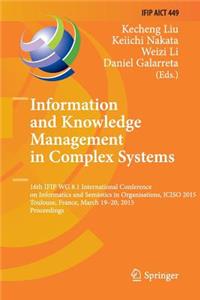 Information and Knowledge Management in Complex Systems