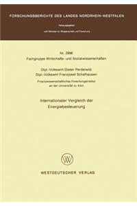 Internationaler Vergleich Der Energiebesteuerung