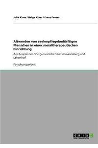 Altwerden von seelenpflegebedürftigen Menschen in einer sozialtherapeutischen Einrichtung