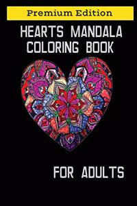 Hearts Mandala Coloring Book for Adults