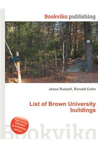 List of Brown University Buildings