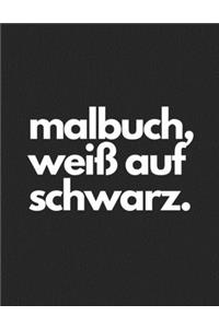 malbuch, weiß auf schwarz.