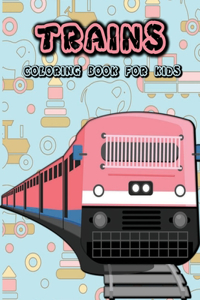 Trains coloring book for kids