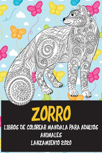 Libros de colorear Mandala para adultos - Lanzamiento 2020 - Animales - Zorro