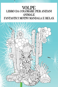 Libro da colorare per anziani - Fantastici motivi Mandala e relax - Animale - Volpe