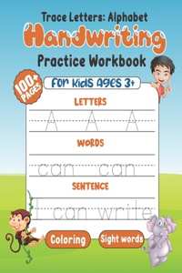 Trace Letters Alphabet HandWriting Practice WorkBook For Kids Ages 3+