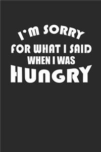 I'm Sorry for What I Said When I Was Hungry