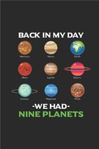 Back in My Days We Had Nine Planets