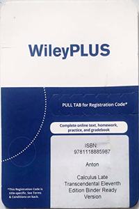 Calculus Combo 11E Wileyplus Card