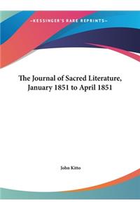 The Journal of Sacred Literature, January 1851 to April 1851