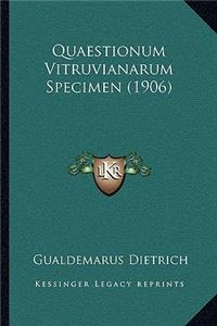 Quaestionum Vitruvianarum Specimen (1906)