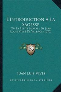 L'Introduction A La Sagesse