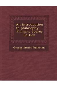 An Introduction to Philosophy