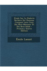 Etude Sur Le Dialecte Berbere Du Chenoua