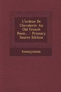 L'Ordene de Chevalerie