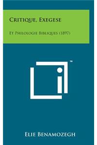 Critique, Exegese