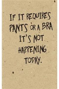 If It Requires Pants Or A Bra It's Not Happening Today
