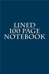 Lined 100 Page Notebook.
